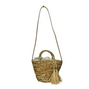 Buji Baja Straw Raffia Netural Purse Bag